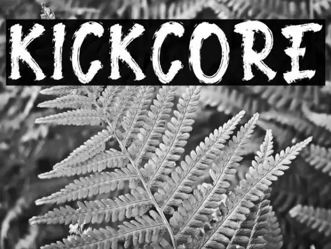 Kickcore Font examples