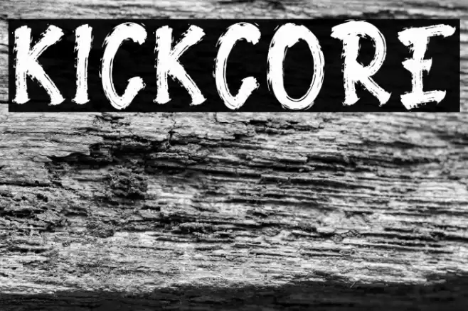 Kickcore Font examples