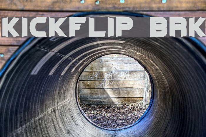 Kickflip BRK Font examples