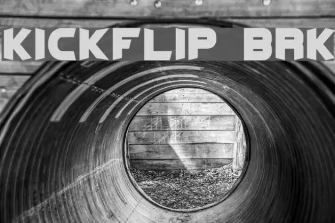 Kickflip BRK Font examples