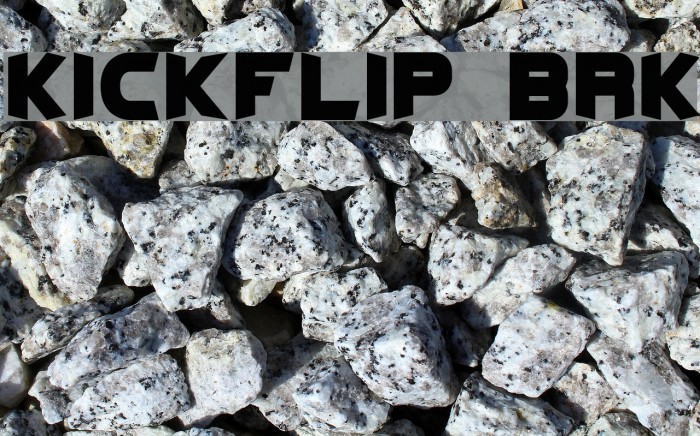 Kickflip BRK Font examples
