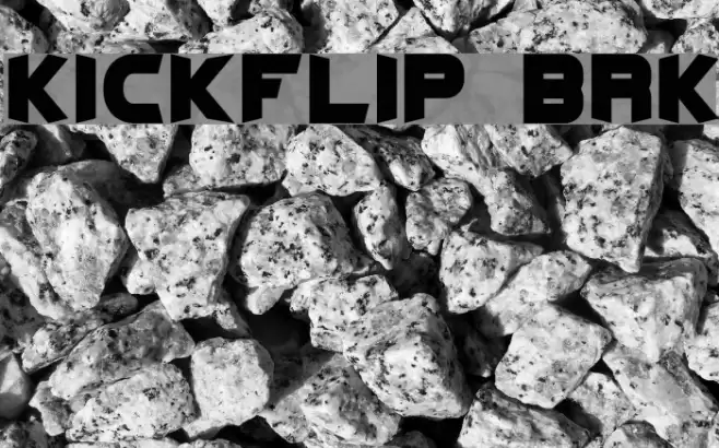 Kickflip BRK Font examples