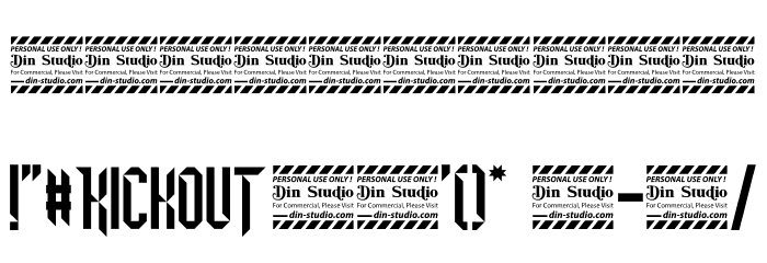 Kickout Personal Use Font OTHER CHARS