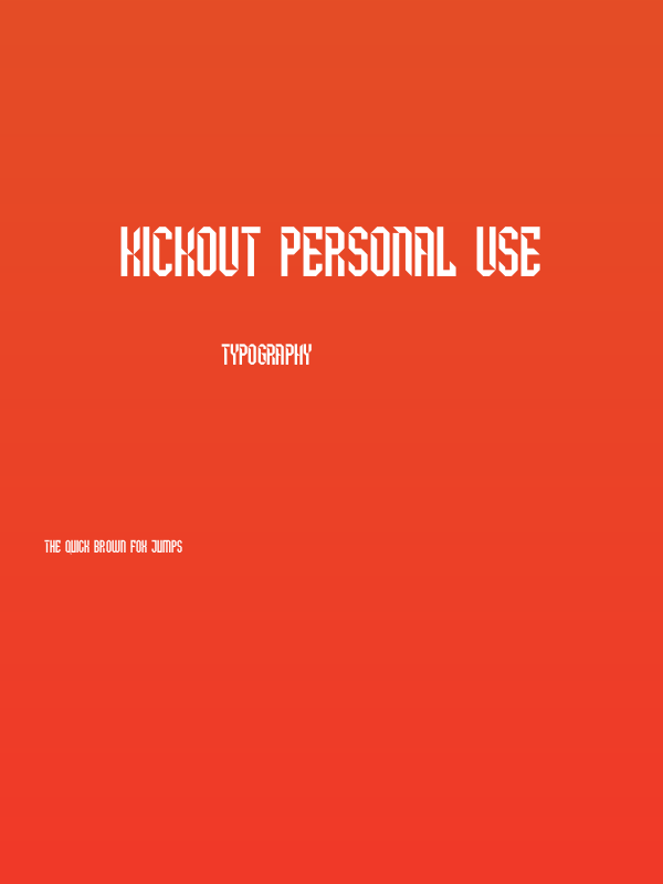 Kickout Personal Use Poster