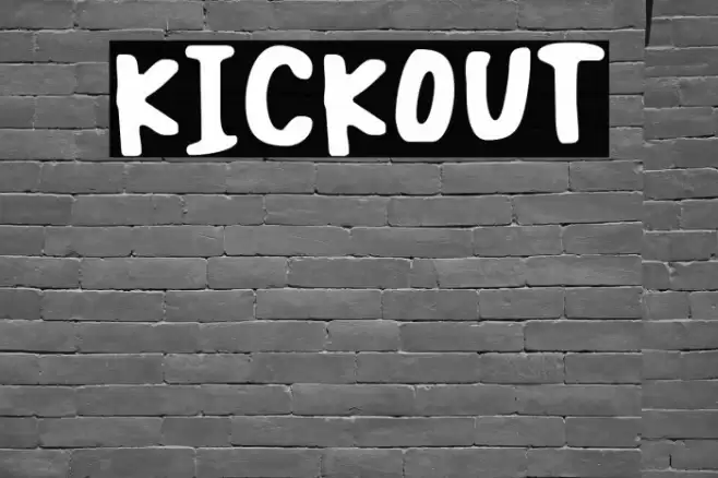 Kickout Font examples