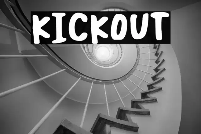 Kickout Font examples