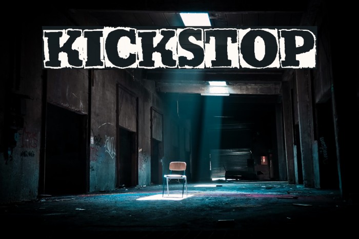 Kickstop Font examples
