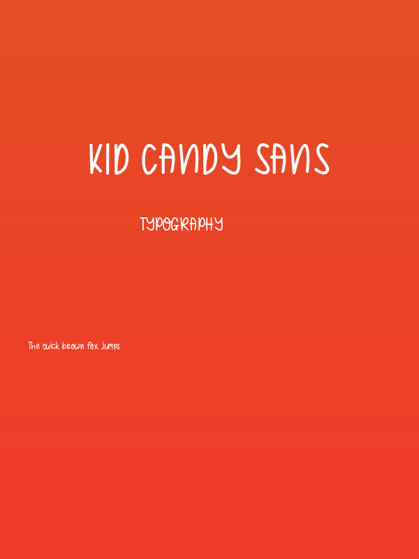 Kid Candy Sans Poster
