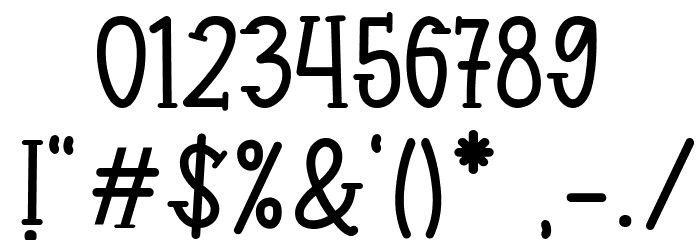Kid Candy Serif Font Alte caractere