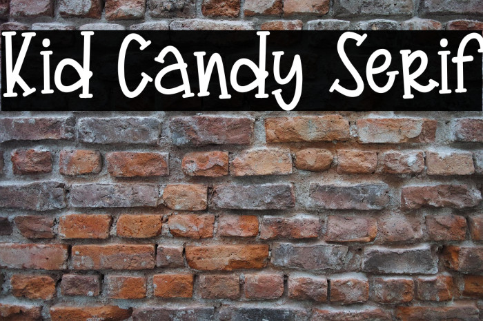 Kid Candy Serif Example 3