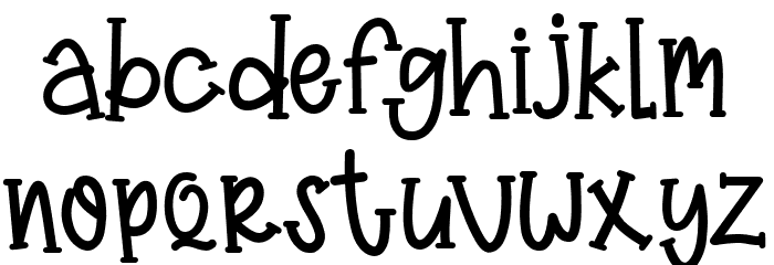 Kid Candy Serif Font Litere mici