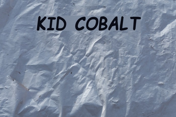 Kid Cobalt Font examples