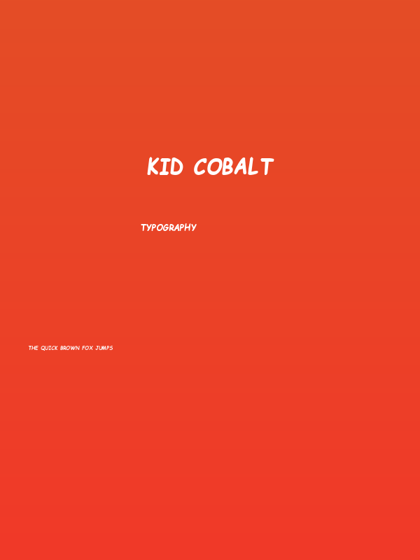 Kid Cobalt Poster