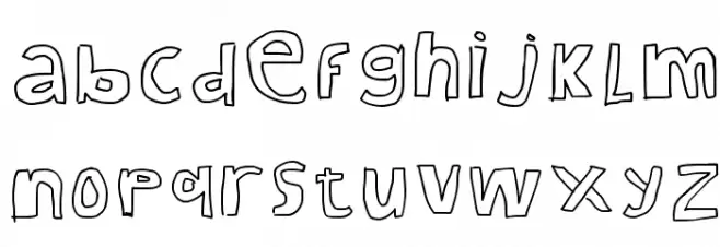 Kid Draws Font Regular फ़ॉन्ट लोअरकेस