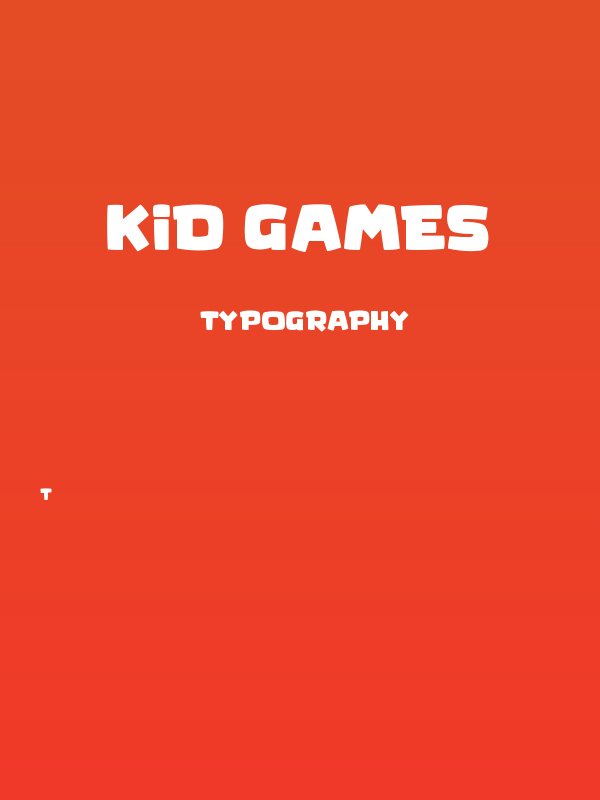 Kid Games Poster