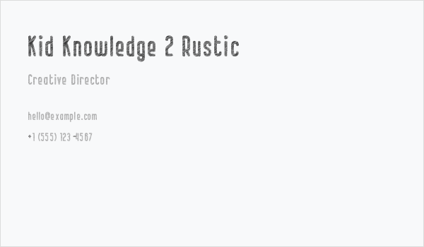 Kid Knowledge 2 Rustic Business Card