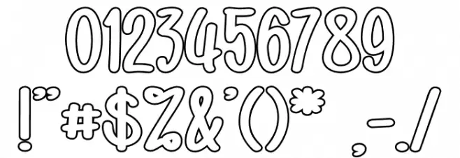 Kid Knowledges 1 outline Font Alte caractere