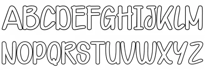 Kid Knowledges 1 outline Schriftart Groß
