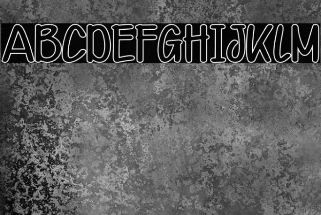 Kid Knowledges 1 outline Font examples