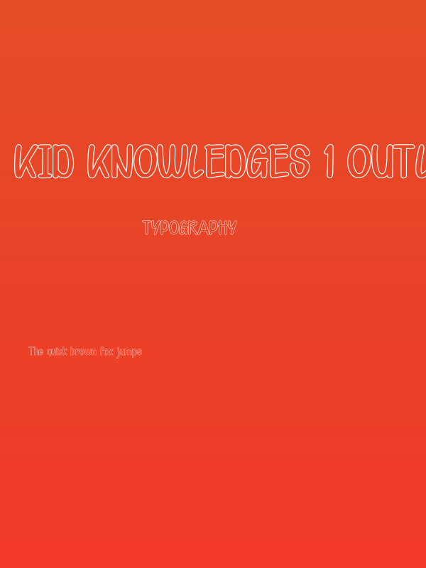 Kid Knowledges 1 outline Poster