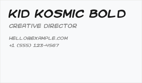 Kid Kosmic Bold Business Card