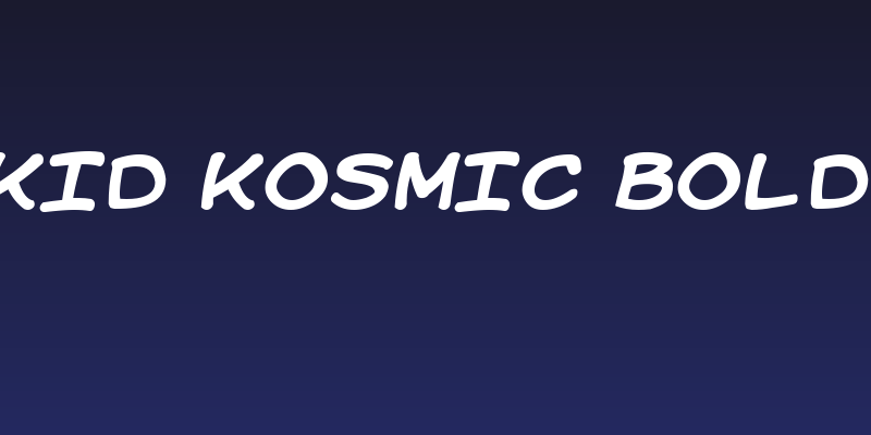 Kid Kosmic Bold Social Header