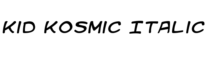 Kid Kosmic Italic Font
