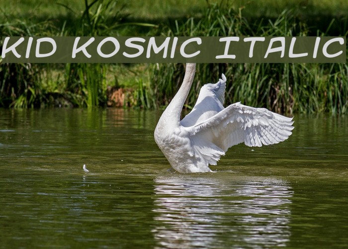 Kid Kosmic Italic Font examples