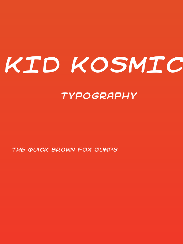 Kid Kosmic Italic Poster