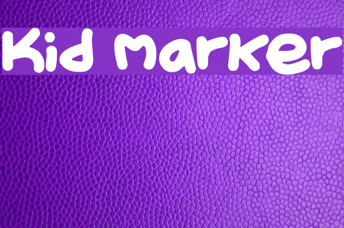 Kid Marker Font examples