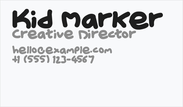 Kid Marker Business Card
