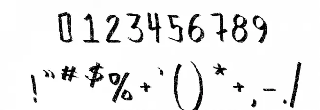 Kid On The Mountain Font OTHER CHARS