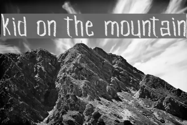 Kid On The Mountain Font examples