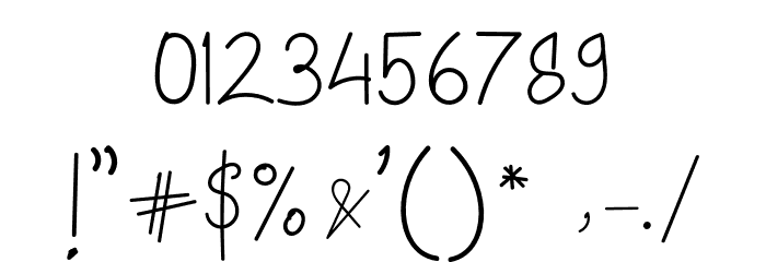 Kid Rough Font OTHER CHARS
