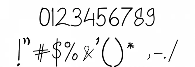 Kid Rough Font OTHER CHARS