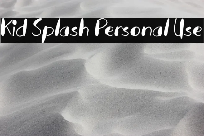 Kid Splash Personal Use Example 2