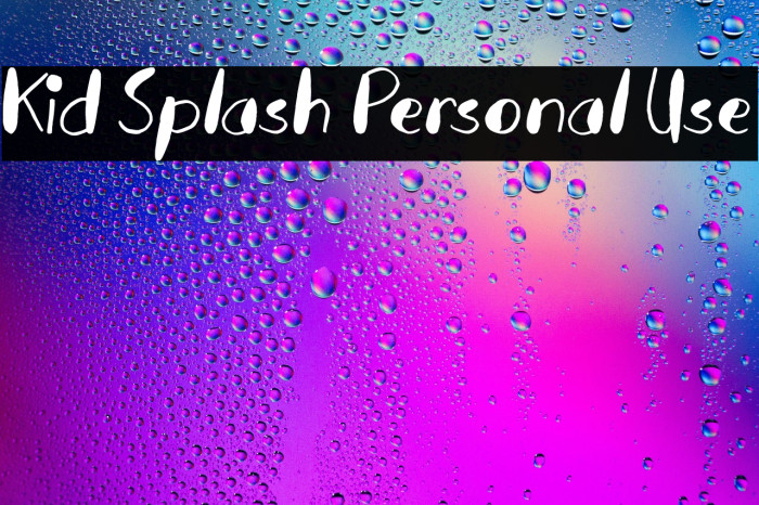 Kid Splash Personal Use Example 3