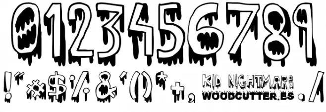 Kid nightmare Font OTHER CHARS