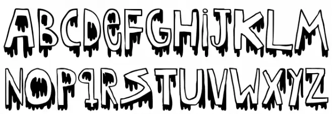 Kid nightmare Шрифта ВЕРХНИЙ