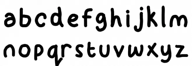 KidDos Font Caratteri MINUSCOLO