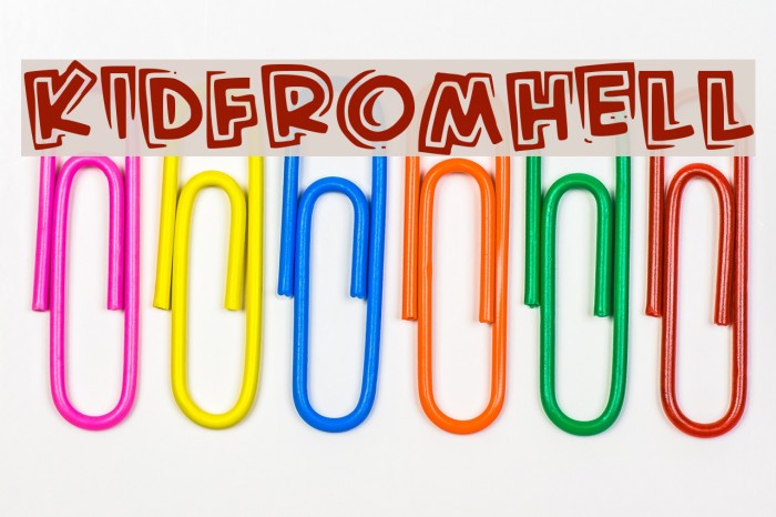 KidFromHell Font examples