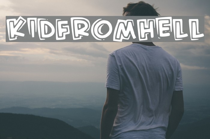 KidFromHell Font examples