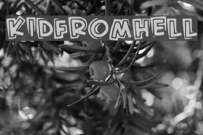 KidFromHell Font examples