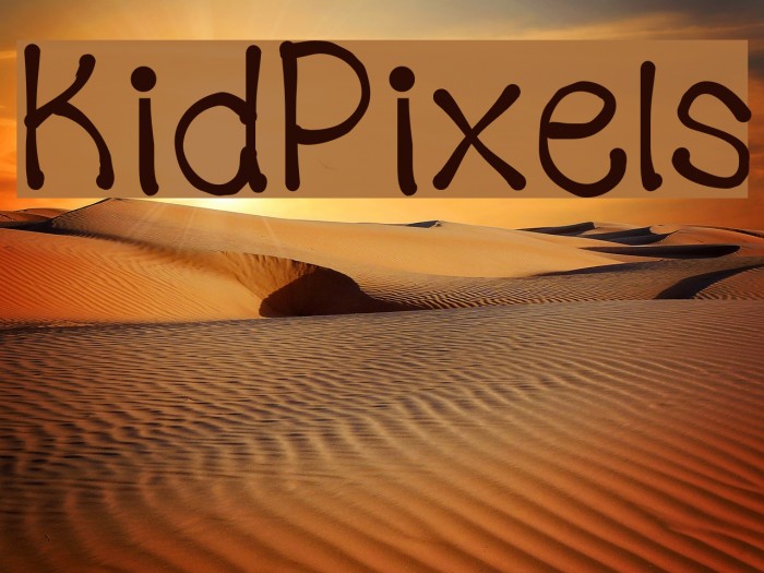 KidPixels Font examples
