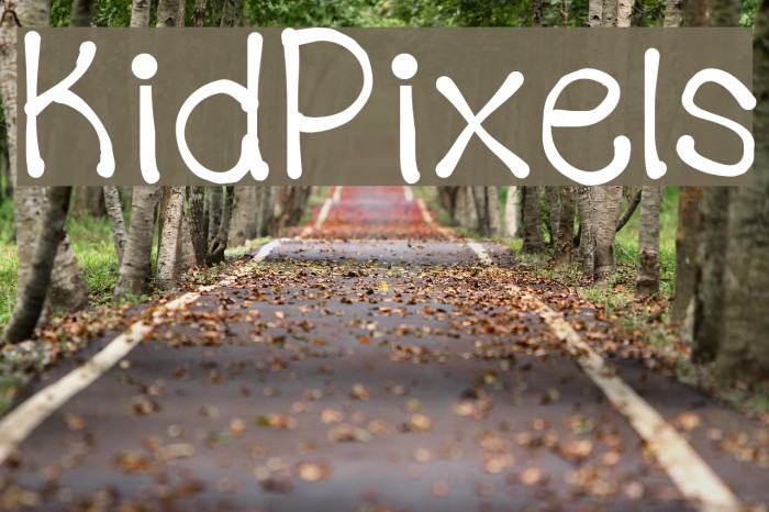 KidPixels Font examples