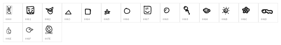 KidPixymbols Character Map