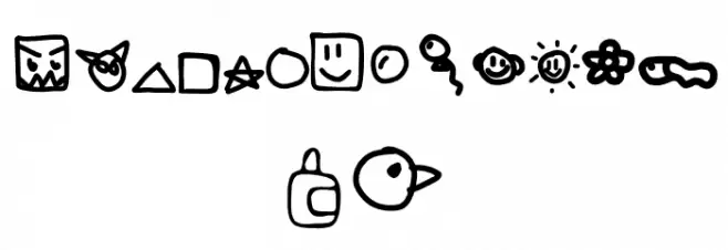 KidPixymbols Font LOWERCASE