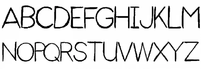KidPrint フォント 大文字