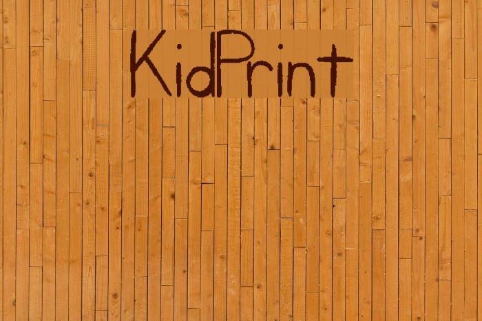 KidPrint Font examples