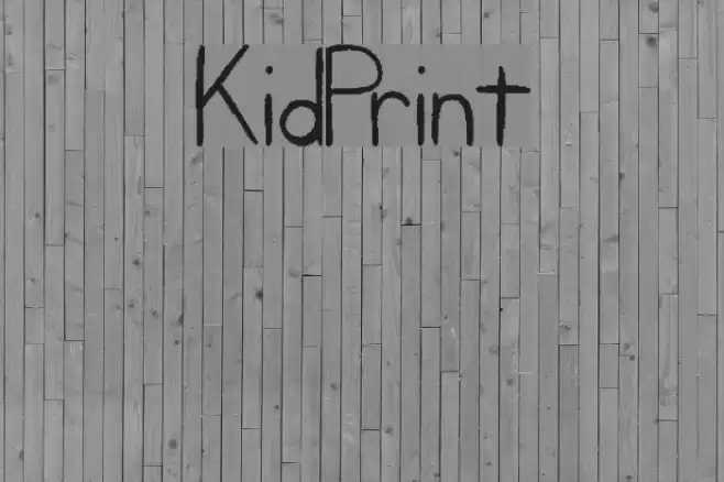 KidPrint Font examples